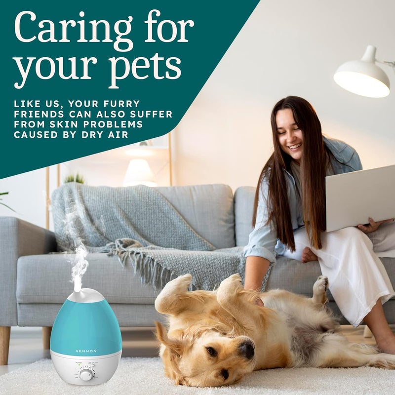 Aennon Air Humidifier for Bedroom - Oil Diffusers for Home - Baby & Pets Humidifier - Auto Shut Off & Night Mode - 20+ Hours of Use - 2.8L - Cool Mist Humidifiers - Image 5
